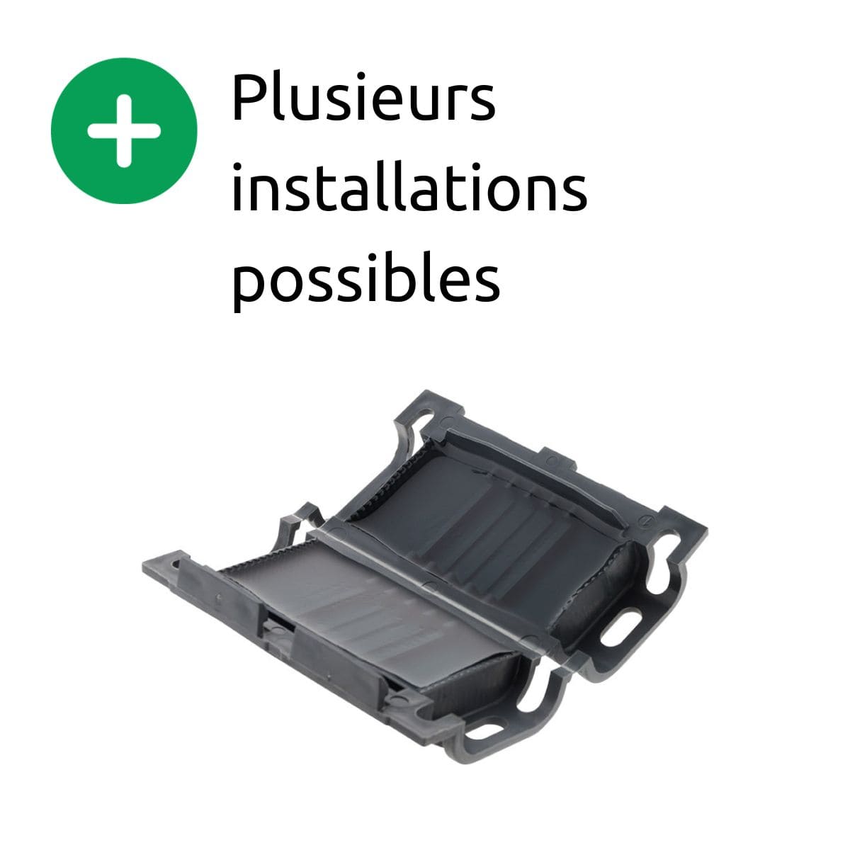 Boîte de raccordement gel jonction IP68 - connectiques inclus - Noir - Zenitech