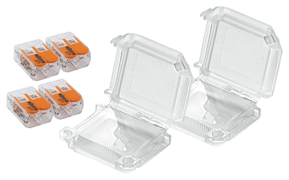 Lot de 2 boîtiers de connexion étanches IPX8 2 entrées S221 - Wago