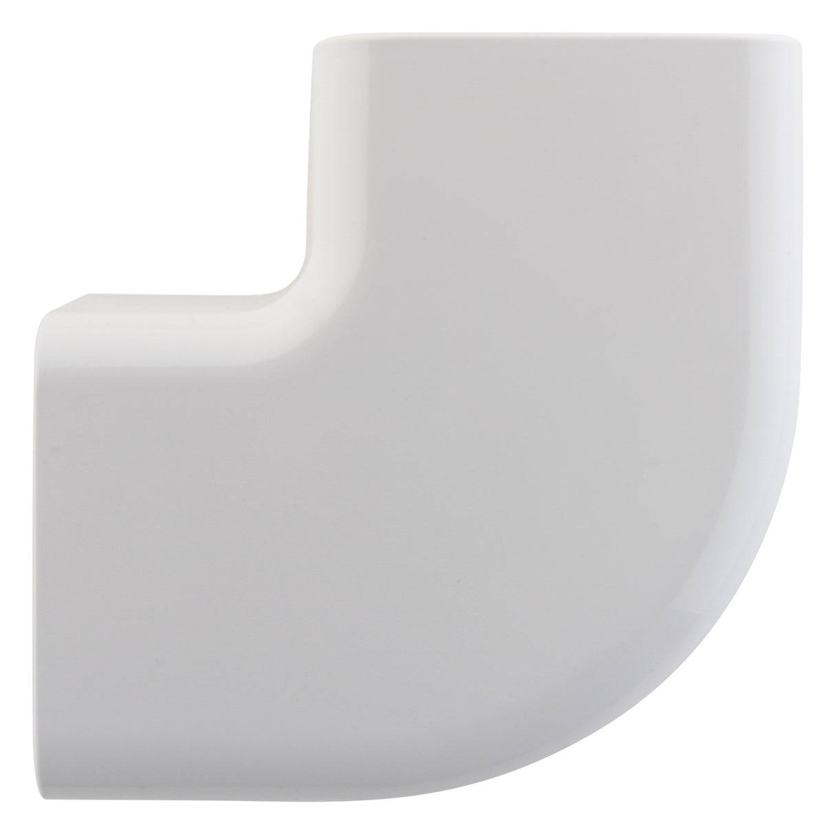 Angle plat 90° pour goulotte clim 80x60mm - Blanc RAL 9001 - Zenitech