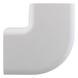 Angle plat 90° pour goulotte clim 80x60mm - Blanc RAL 9001 - Zenitech