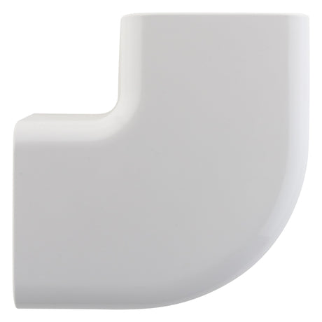 Angle plat 90° pour goulotte clim 80x60mm - Blanc RAL 9001 - Zenitech