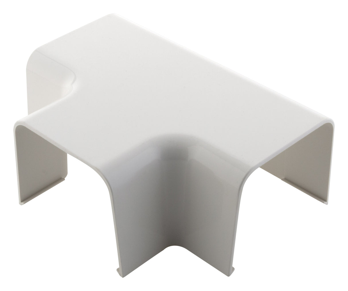 Jonction en T/angle goulotte 80x60mm - Blanc RAL 9001 - Zenitech