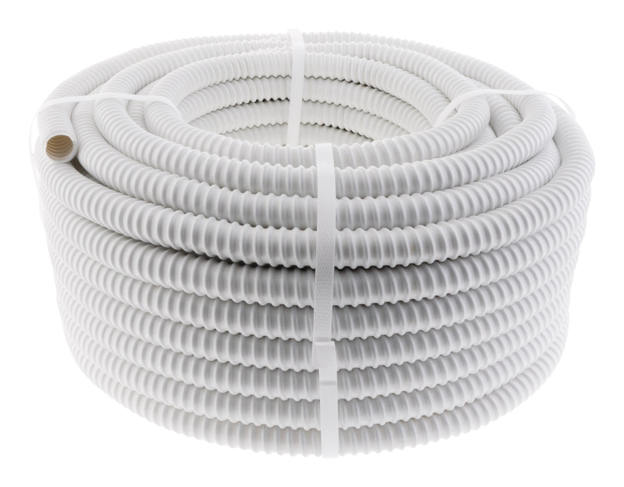 Tuyau évacuation condensats universel goulotte clim Ø16mm 30m - Blanc - Zenitech