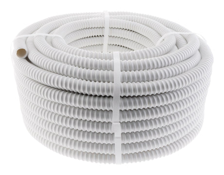 Tuyau évacuation condensats universel goulotte clim Ø16mm 30m - Blanc - Zenitech
