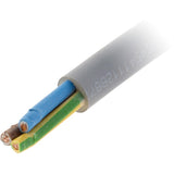 Câble d'alimentation électrique souple H05VV-F 3G2,5 mm² - gris - 60m - Zenitech