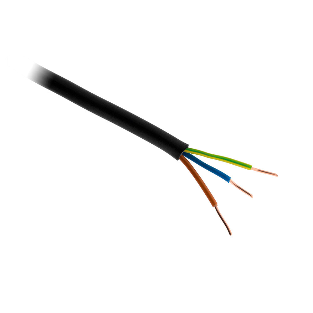 Câble électrique U-1000 R2V 3G6mm² noir - Zenitech