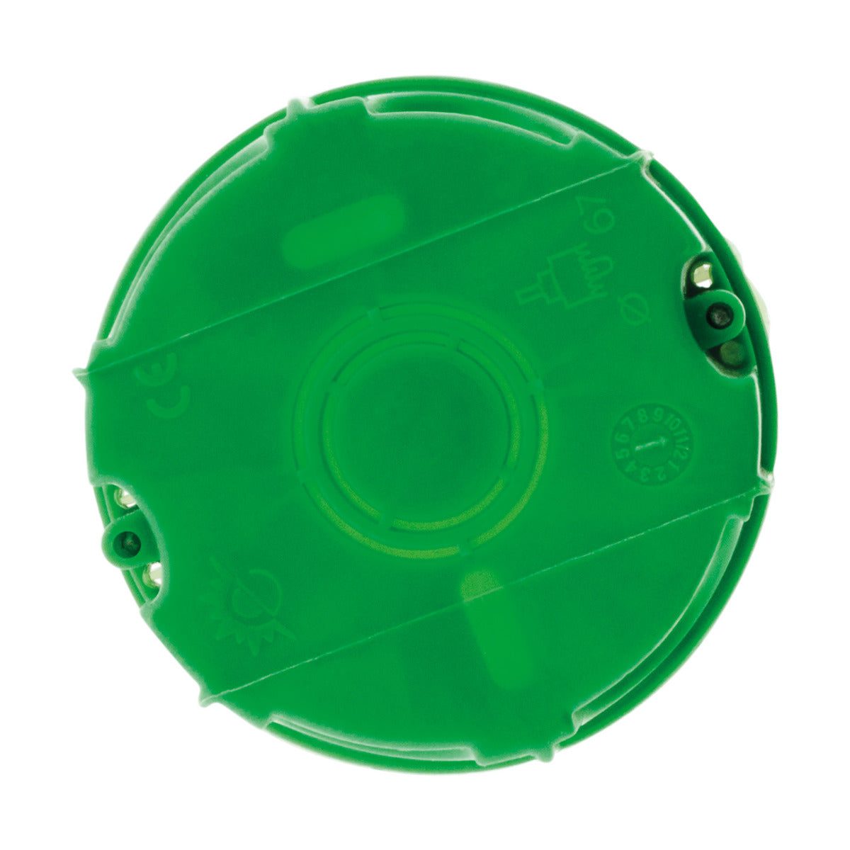 Boîte maçonnerie Ø65x40mm - appareillage vis et griffes + avec vis - Vert - Zenitech