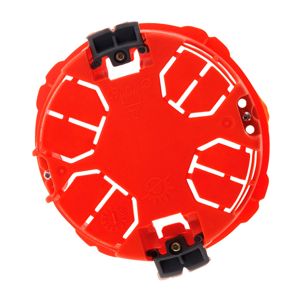 Lot de 5 boîtes d'encastrement cloison sèche Ø67x40mm - Rouge - Zenitech