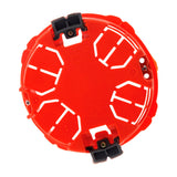 Lot de 5 boîtes d'encastrement cloison sèche Ø67x40mm - Rouge - Zenitech