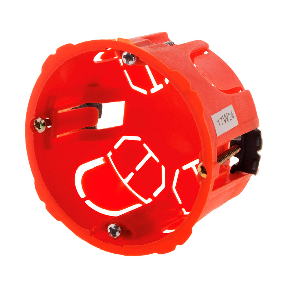 Lot de 5 boîtes d'encastrement cloison sèche Ø67x40mm - Rouge - Zenitech