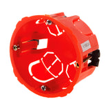 Lot de 5 boîtes d'encastrement cloison sèche Ø67x40mm - Rouge - Zenitech