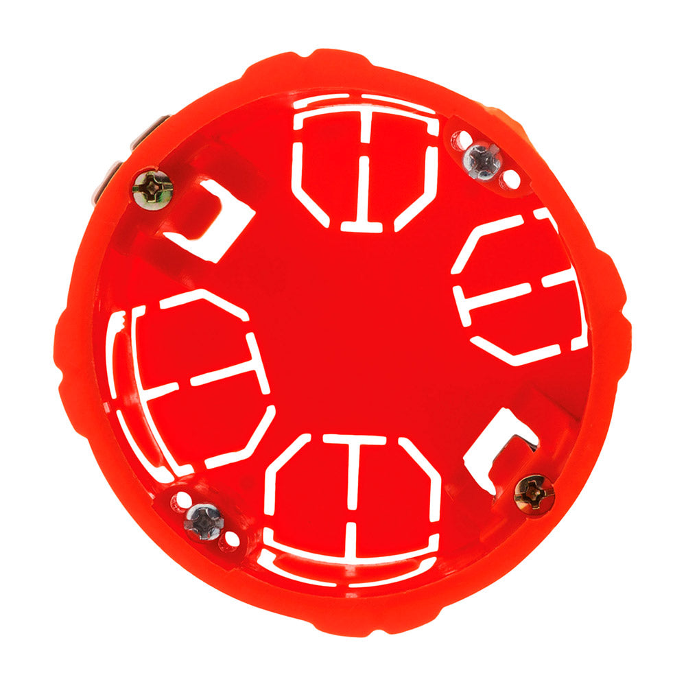 Lot de 5 boîtes d'encastrement cloison sèche Ø67x40mm - Rouge - Zenitech