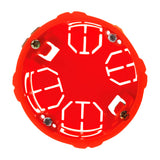 Lot de 5 boîtes d'encastrement cloison sèche Ø67x40mm - Rouge - Zenitech
