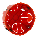 Lot de 5 boîtes placo pour appareillage vis & griffes - Ø85x40mm avec vis - Rouge - Zenitech