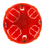 Lot de 5 boîtes placo pour appareillage vis & griffes - Ø85x40mm avec vis - Rouge - Zenitech