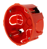 Lot de 5 boîtes placo pour appareillage vis & griffes - Ø85x40mm avec vis - Rouge - Zenitech