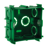 Boîte maçonnerie 75x75mm - appareillage vis et griffes livré + vis - Vert - Zenitech