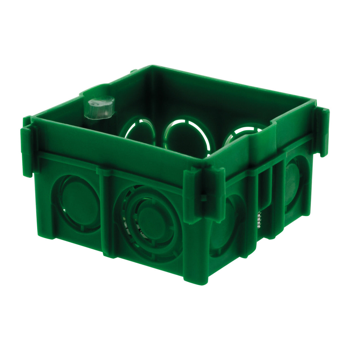 Boîte maçonnerie 75x75mm - appareillage vis et griffes livré + vis - Vert - Zenitech