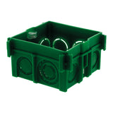 Boîte maçonnerie 75x75mm - appareillage vis et griffes livré + vis - Vert - Zenitech