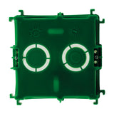 Boîte maçonnerie 75x75mm - appareillage vis et griffes livré + vis - Vert - Zenitech