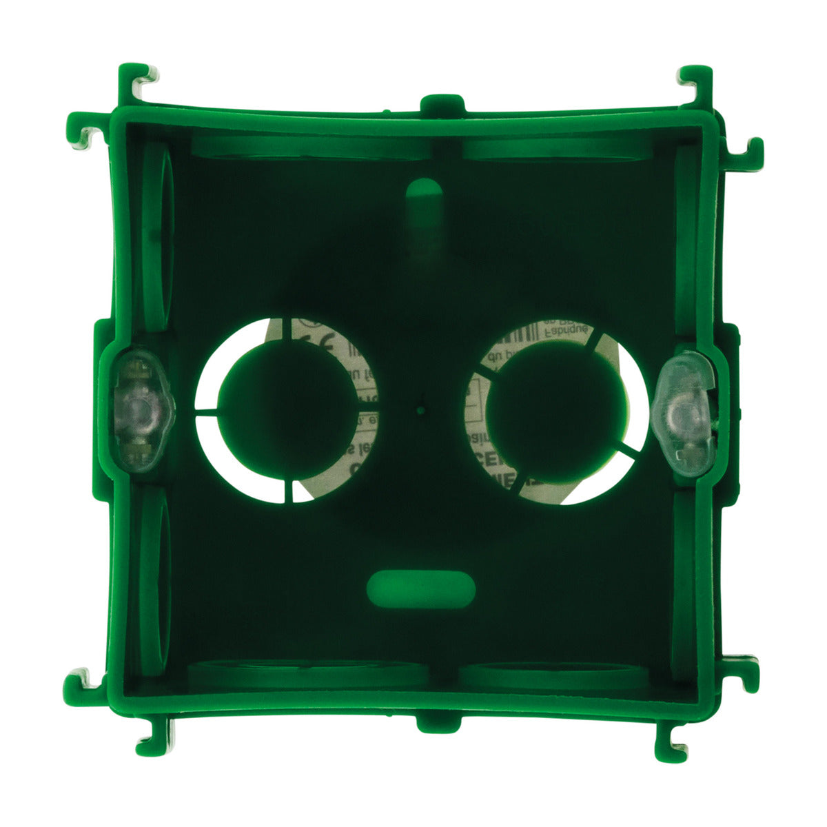 Boîte maçonnerie 75x75mm - appareillage vis et griffes livré + vis - Vert - Zenitech