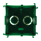 Boîte maçonnerie 75x75mm - appareillage vis et griffes livré + vis - Vert - Zenitech