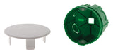 Boîte point de centre murs pleins Ø65mm + crochets suspension - Vert - Zenitech