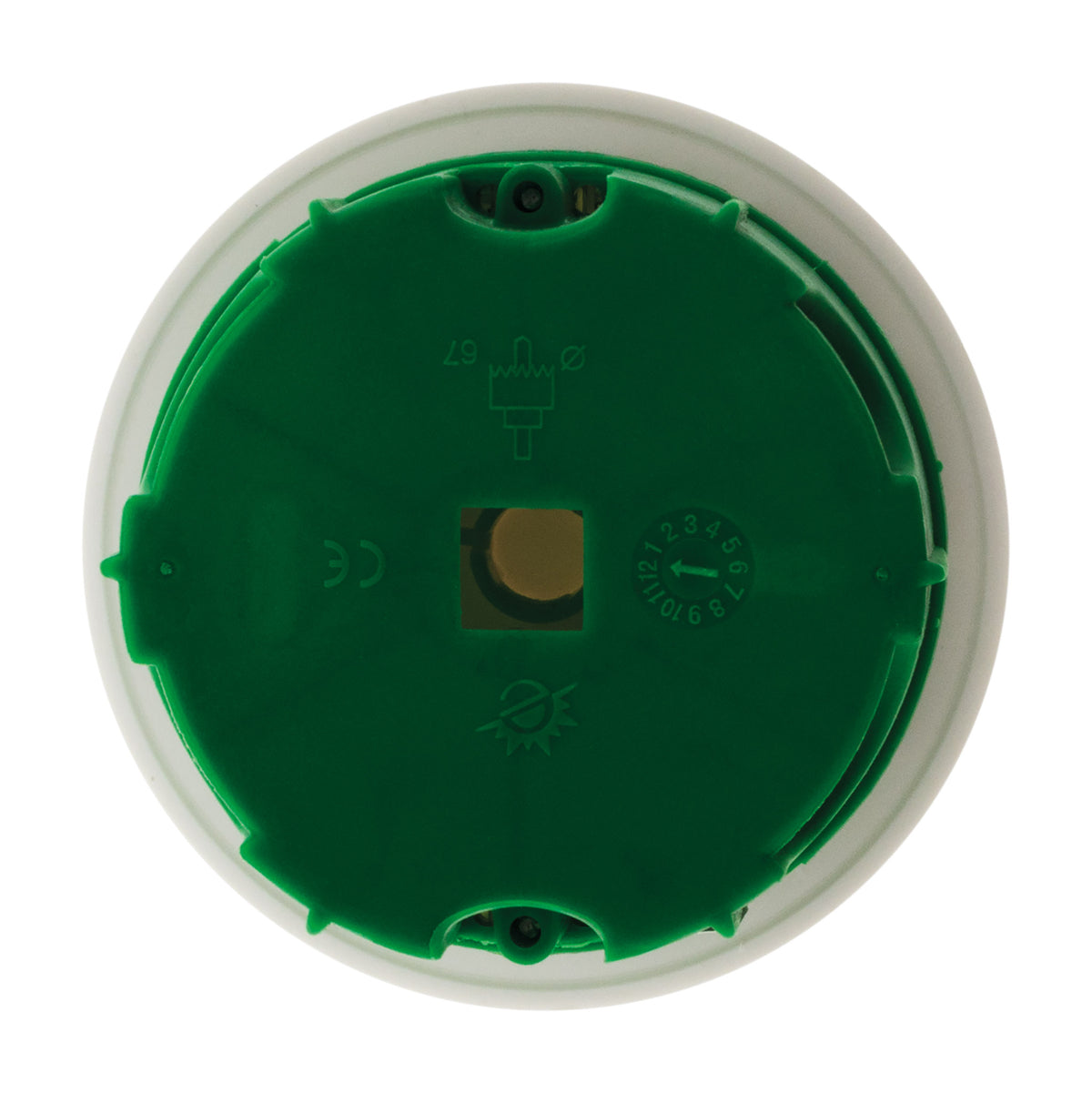 Boîte point de centre murs pleins Ø65mm + crochets suspension - Vert - Zenitech