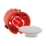 Boîte applique murs creux placo Ø40x40mm - Rouge - Zenitech
