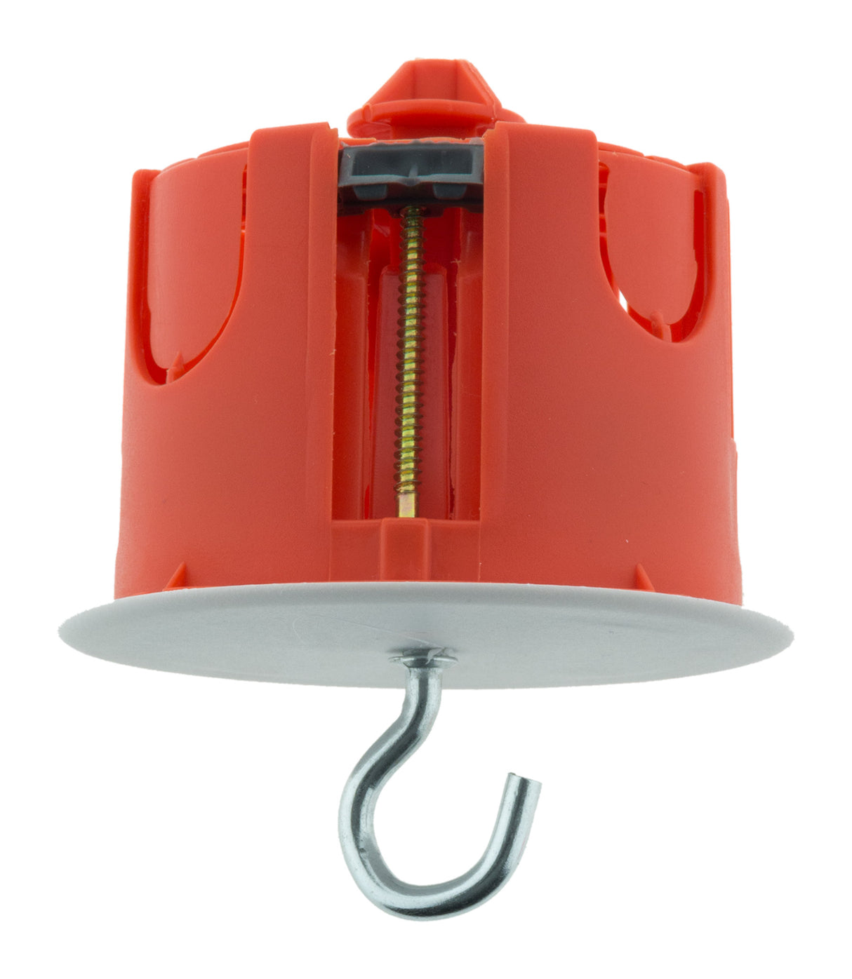 Boîte point de centre murs creux placo Ø65mm + crochet - Rouge - Zenitech