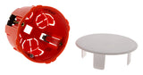 Boîte point de centre murs creux placo Ø65mm + crochet - Rouge - Zenitech