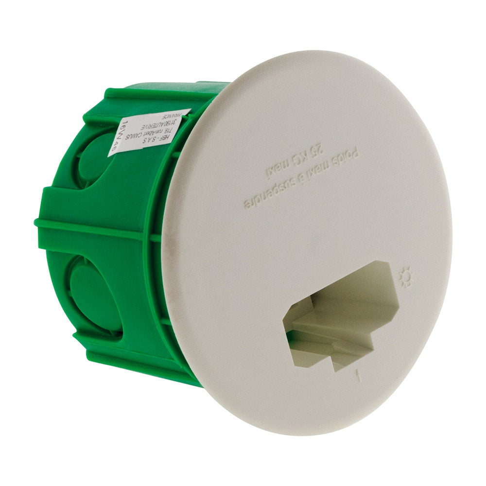 Boîte DCL point de centre murs pleins Ø65mm Vert - Blm