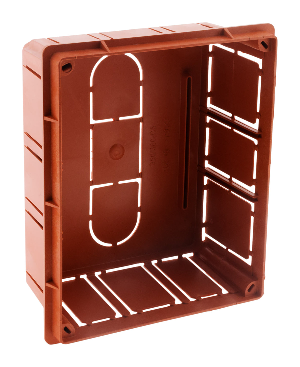 Boîte de dérivation à encastrer 160 x 130 x 70mm - Rouge - Zenitech