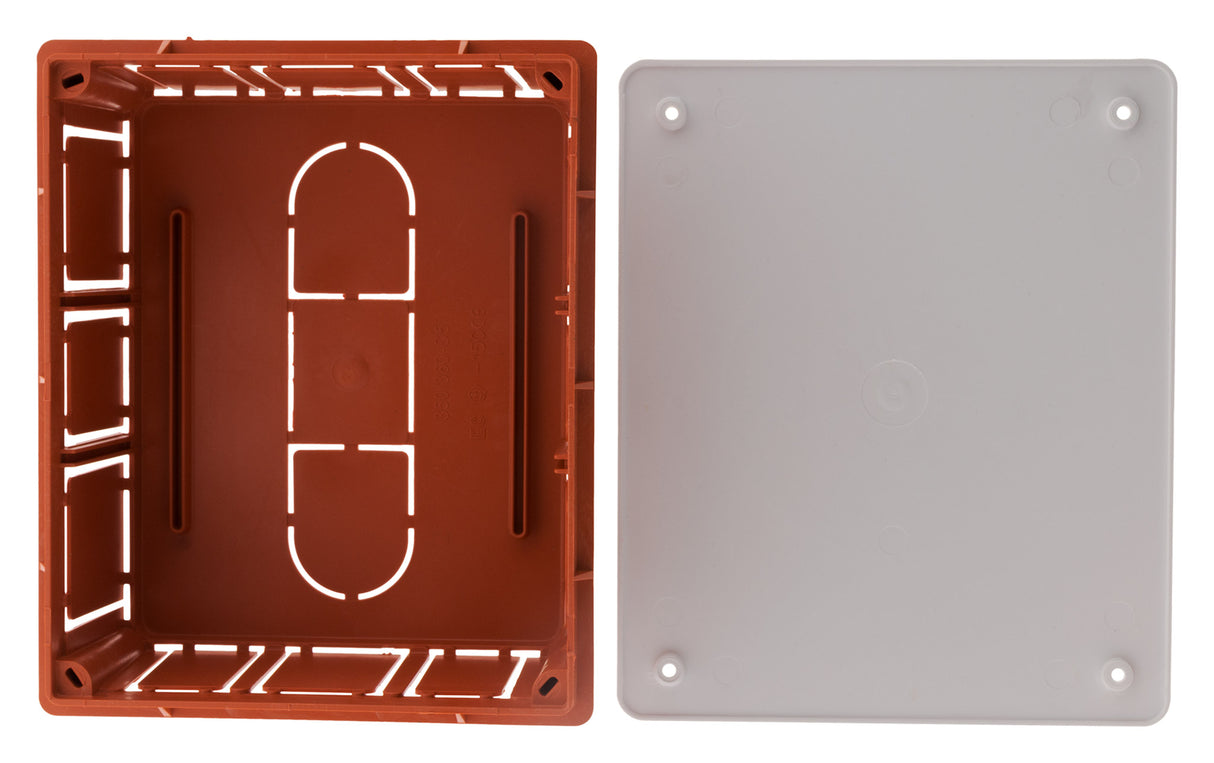Boîte de dérivation à encastrer 160 x 130 x 70mm - Rouge - Zenitech