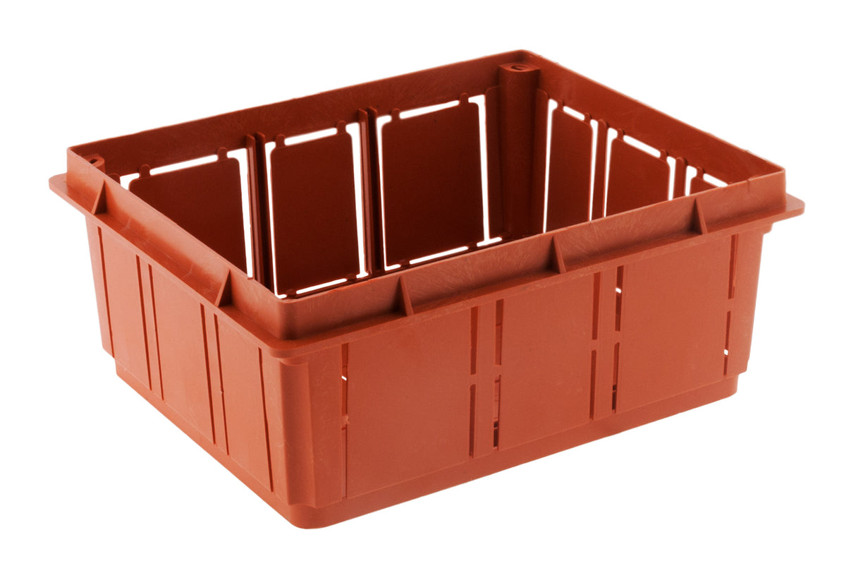 Boîte de dérivation à encastrer 160 x 130 x 70mm - Rouge - Zenitech