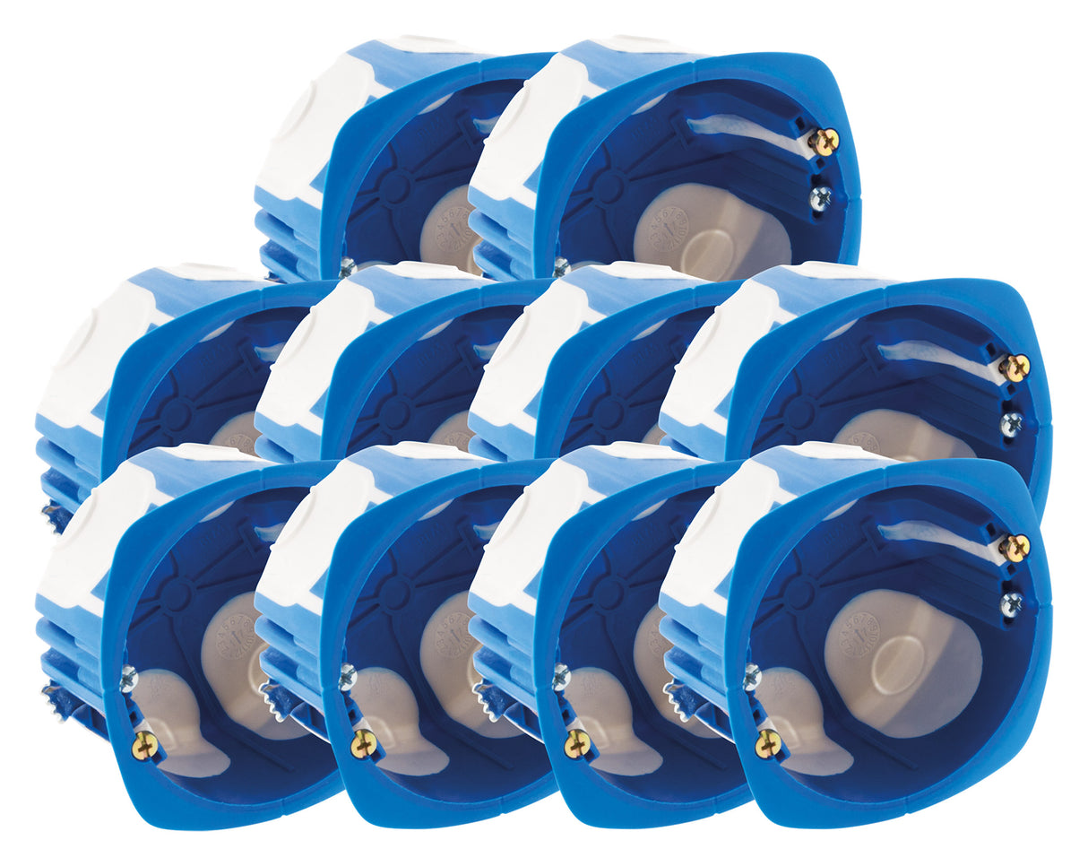 Lot de 10 boîtes d'encastrement No Air Multimat Ø67x40mm - Bleu - Zenitech