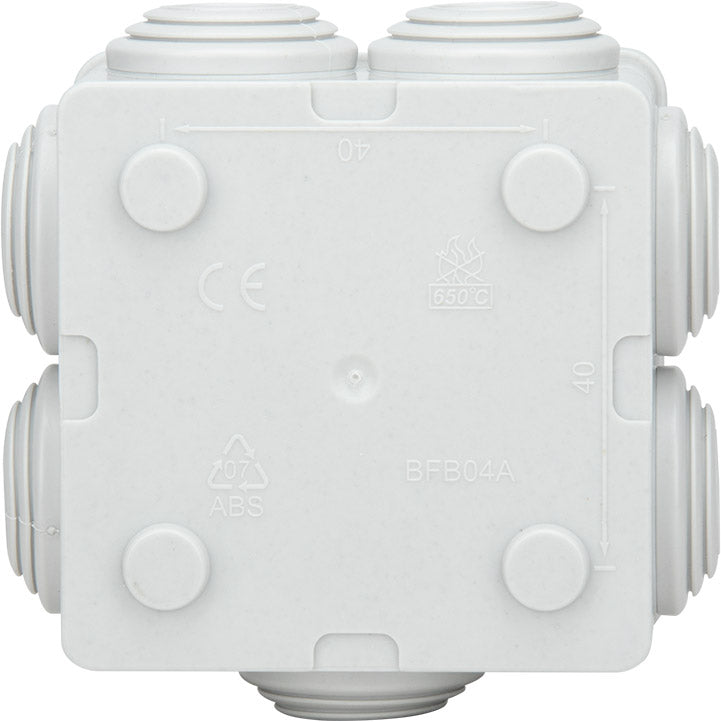 Boîte de dérivation IP55 60x60x40mm - Blanc - Zenitech