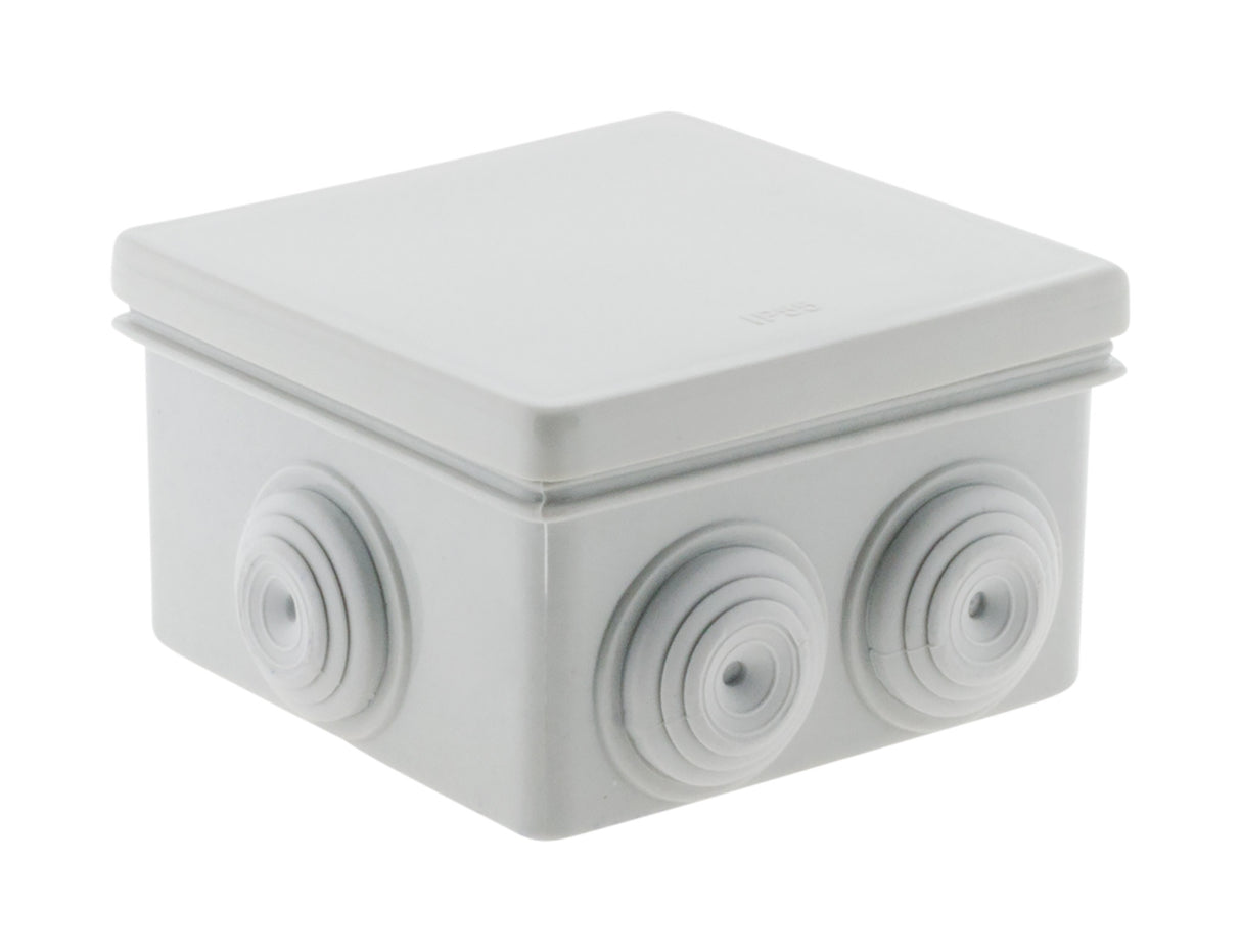 Boîte dérivation étanche 80x80x46mm - Gris - IP55 - Zenitech