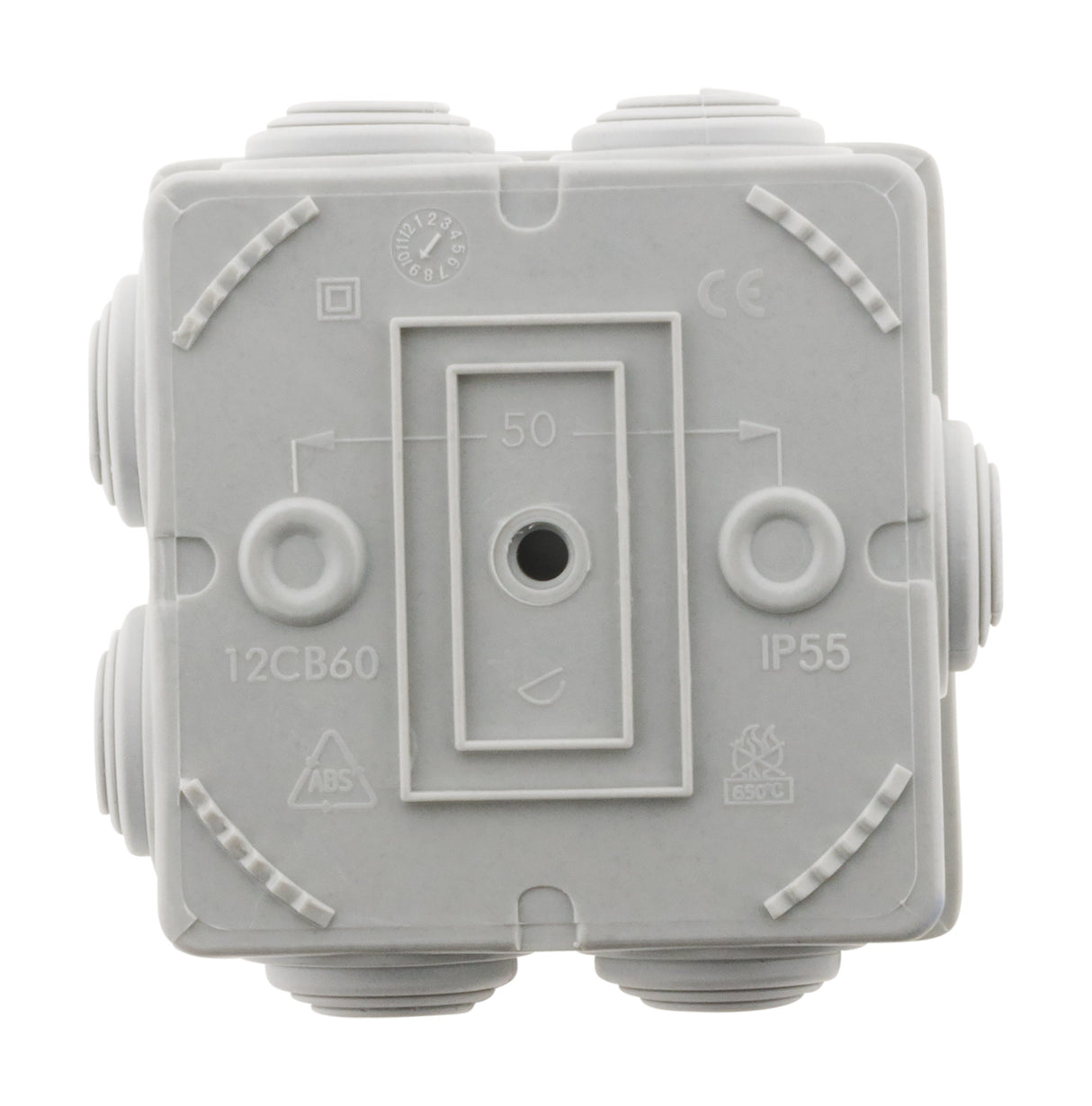 Boîte dérivation étanche 80x80x46mm - Gris - IP55 - Zenitech