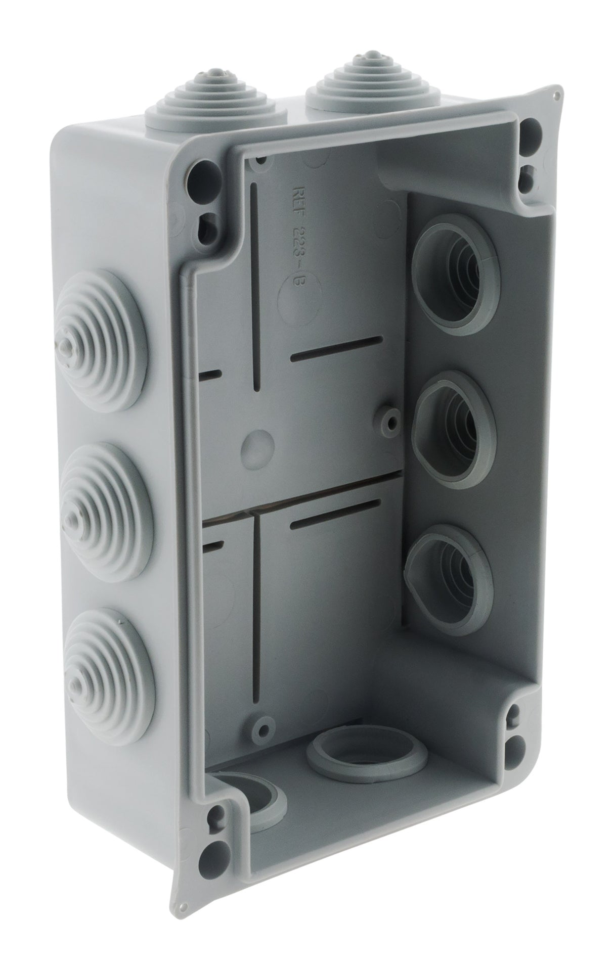 Boîte dérivation IP54 à visser 1/4 de tour 175 x 110 x 83mm - Gris - Zenitech