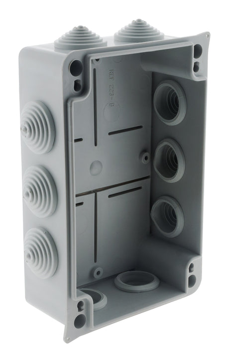 Boîte dérivation IP54 à visser 1/4 de tour 175 x 110 x 83mm - Gris - Zenitech