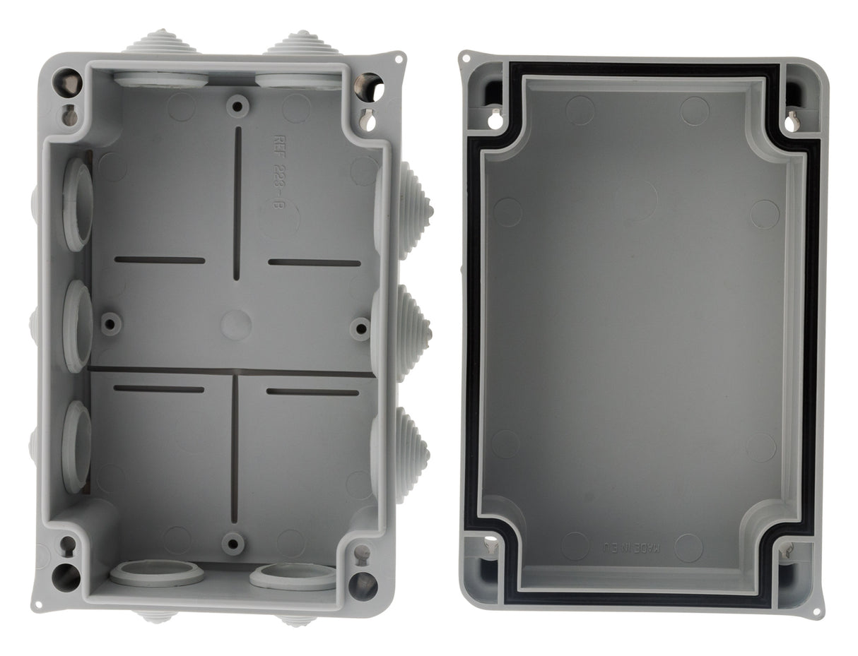 Boîte dérivation IP54 à visser 1/4 de tour 175 x 110 x 83mm - Gris - Zenitech