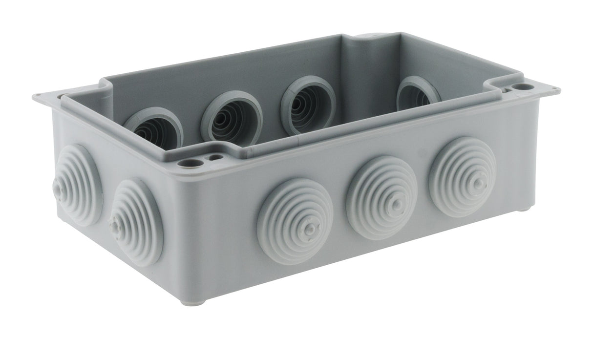 Boîte dérivation IP54 à visser 1/4 de tour 175 x 110 x 83mm - Gris - Zenitech