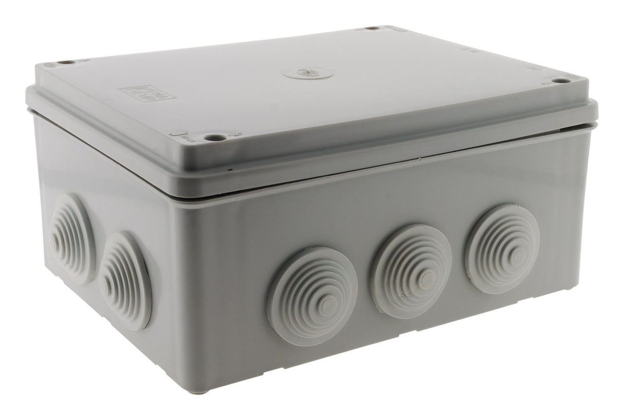Boîte dérivation IP54 à visser 1/4 de tour 220 x 170 x 105mm - Gris - Zenitech