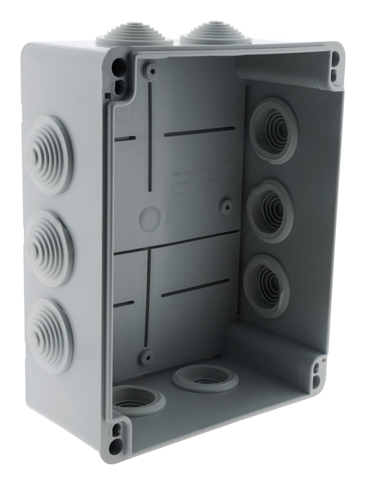 Boîte dérivation IP54 à visser 1/4 de tour 220 x 170 x 105mm - Gris - Zenitech