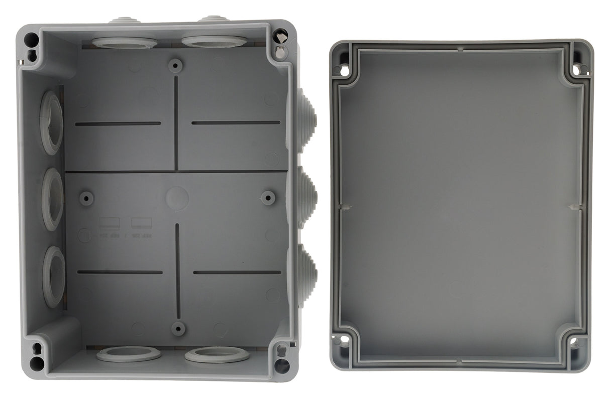 Boîte dérivation IP54 à visser 1/4 de tour 220 x 170 x 105mm - Gris - Zenitech