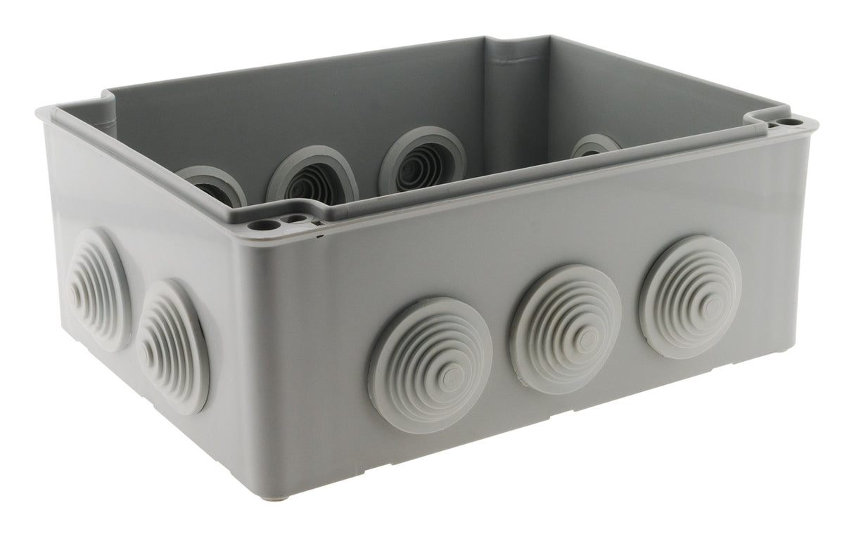 Boîte dérivation IP54 à visser 1/4 de tour 220 x 170 x 105mm - Gris - Zenitech