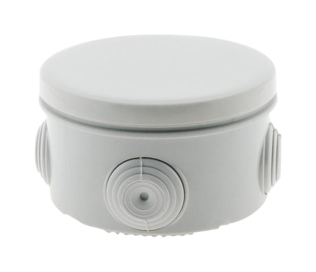 Lot 3 boîtes de dérivation IP55 Ø80x40mm - Gris - Zenitech