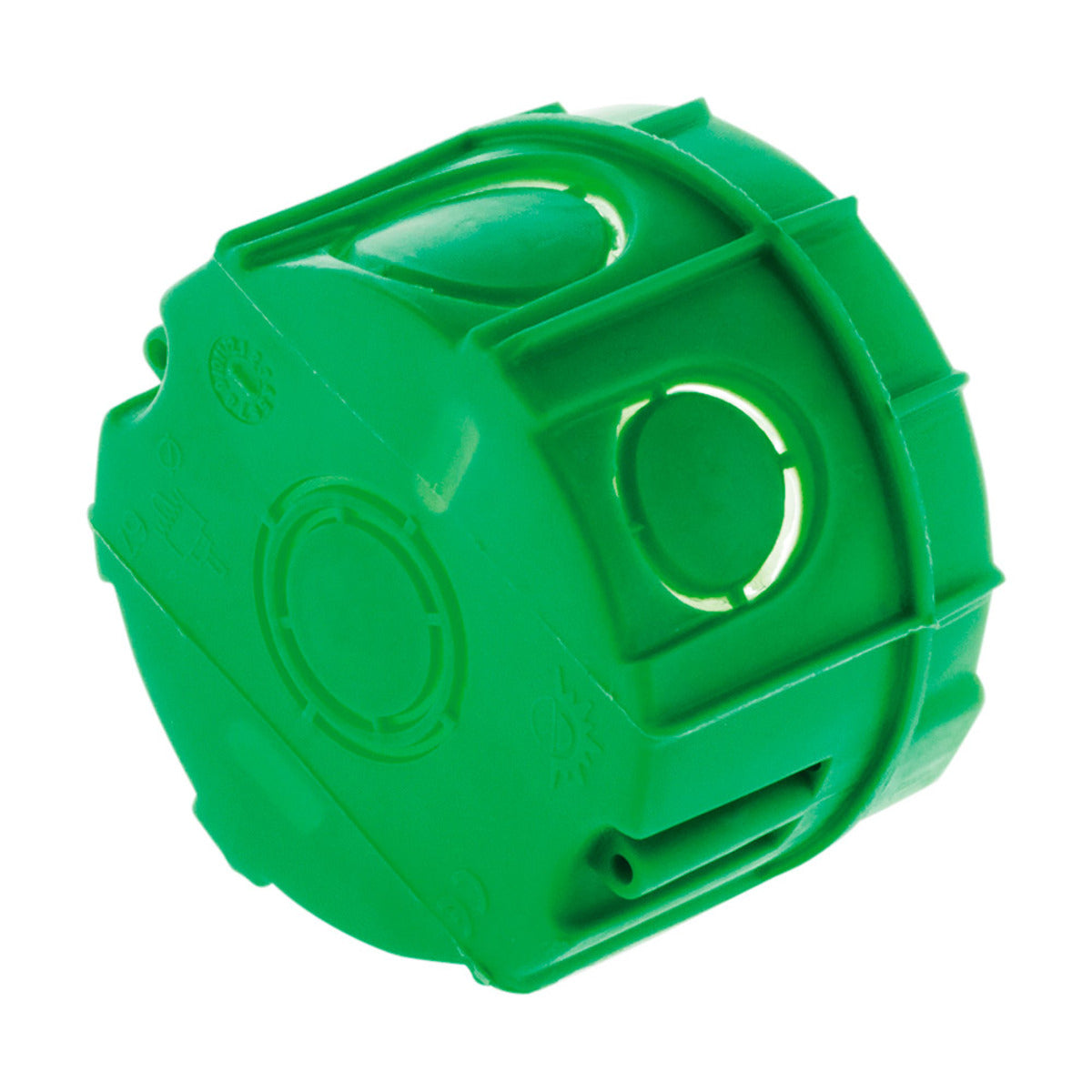 Lot 10 boîtes maçonnerie Ø60x40mm - appareillage vis et griffes - Vert - Zenitech