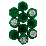Lot 10 boîtes maçonnerie Ø60x40mm - appareillage vis et griffes - Vert - Zenitech